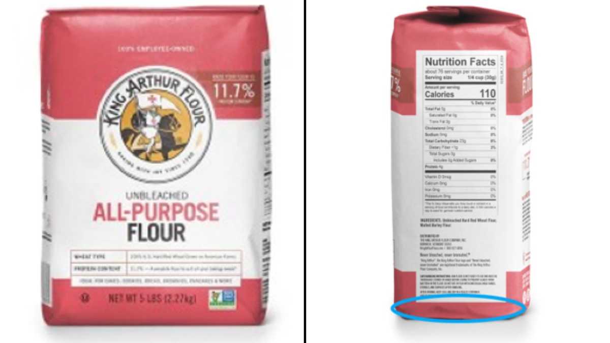 King Arthur Flour recalls some unbleached all-purpose flour for