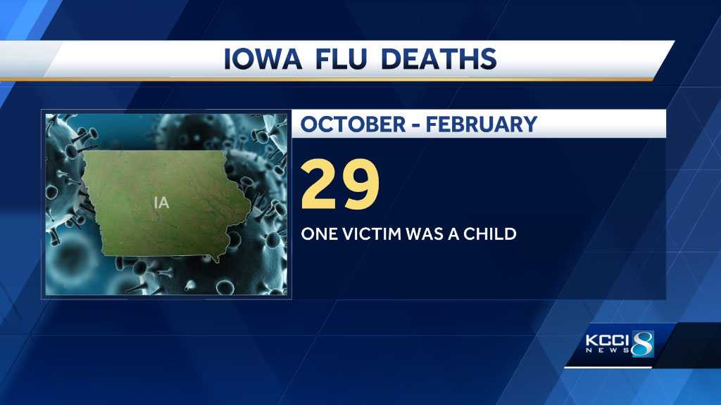 Iowa influenza numbers and flu deaths