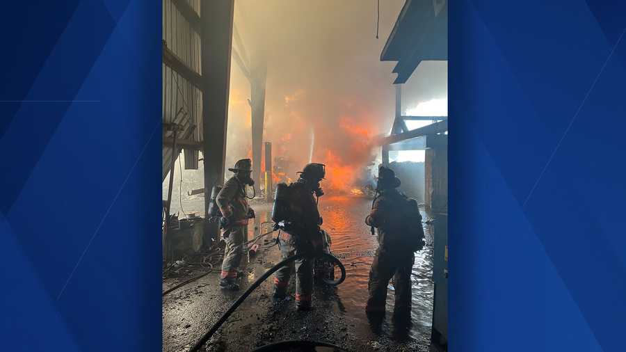 fmfd crews battle flames at metal scrapyard