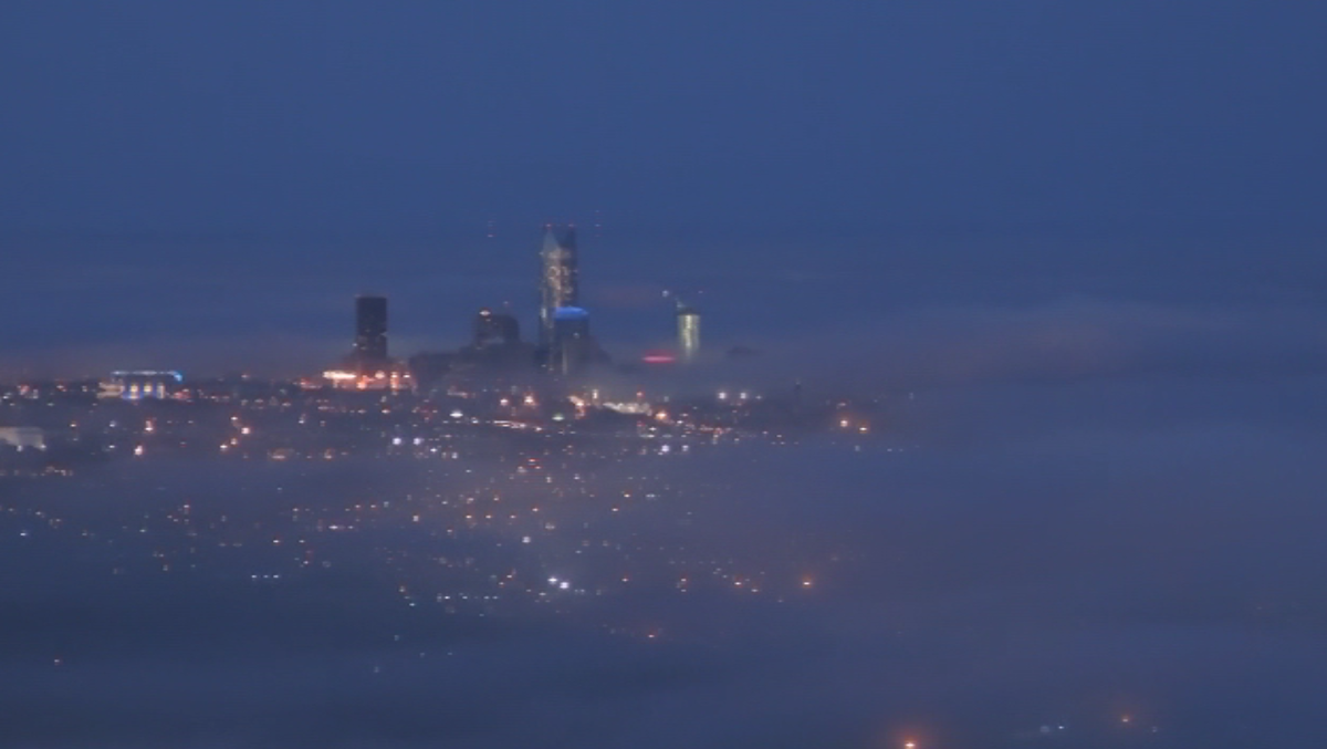 Watch for dense fog Monday morning