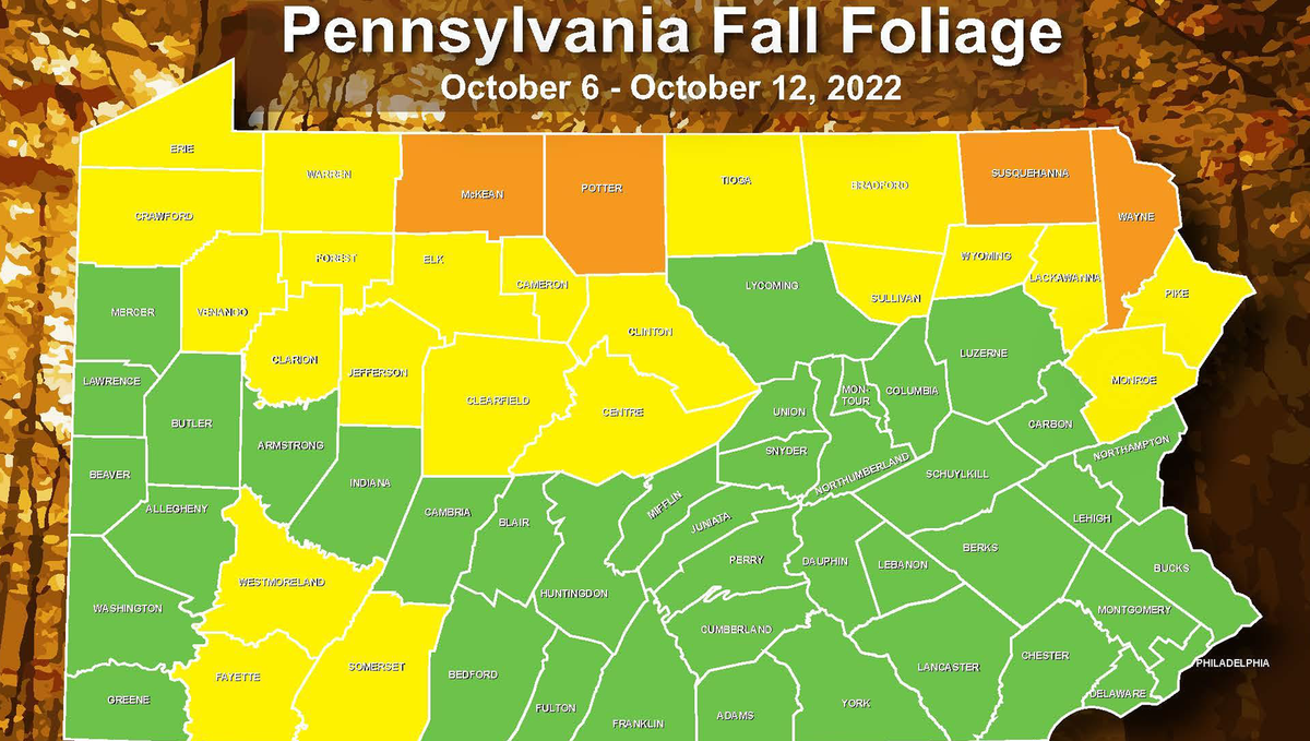 Pennsylvania fall foliage Some parts of state approaching peak