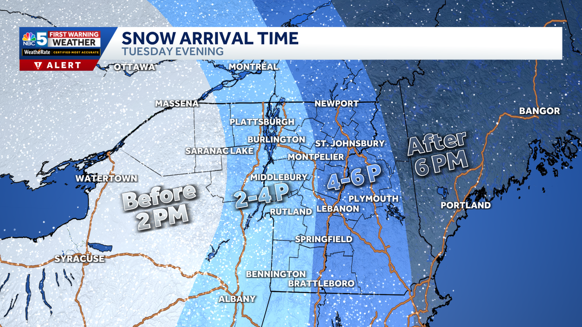 Widespread tough travel Tuesday evening as steady snow arrives