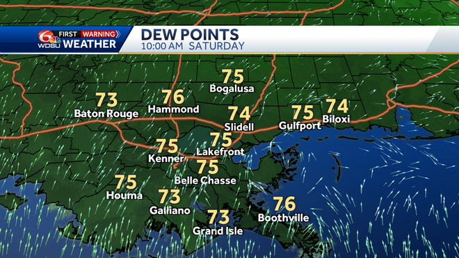 New Orleans Memorial Day weekend forecast rain chances high temps