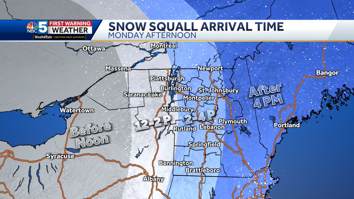 Snow squalls and flash freeze likely to impact our region this afternoon