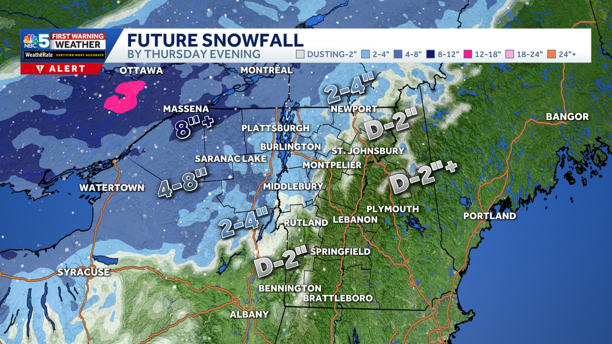 Winter storm to bring several inches of snow to Vermont, New York
