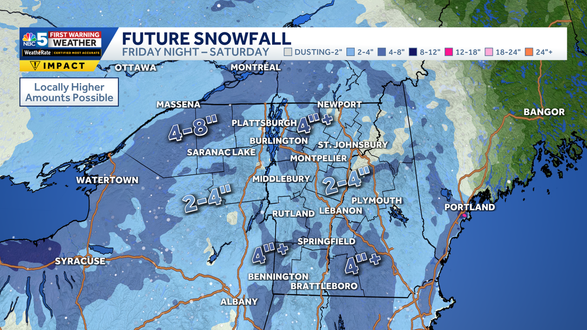 Arctic front brings snow squalls, bitter cold this weekend in Vermont ...
