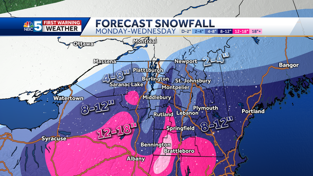 Heavy, wet snow arrives in Vermont, New York on Monday night - Vimarsana News