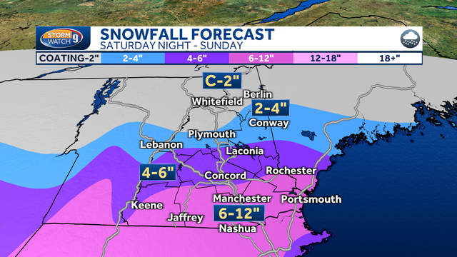 New Hampshire weather forecast: Sunday snowstorm on tap - Vimarsana News