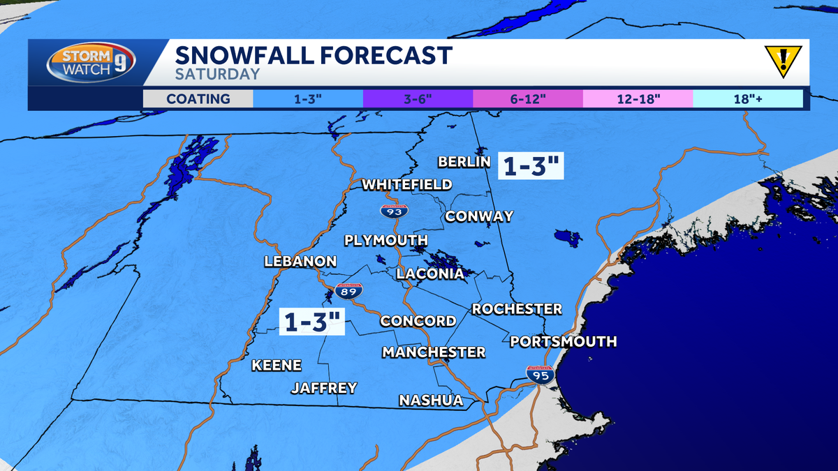 Frigid Friday expected in New Hampshire; Light snow likely Saturday