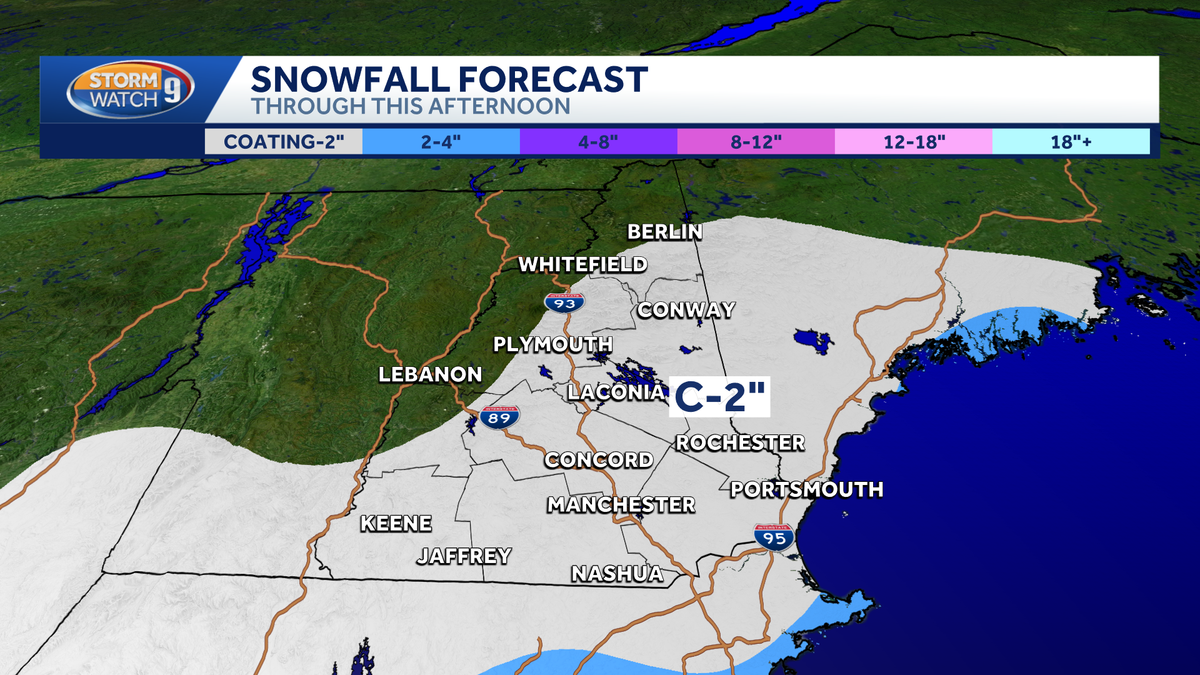 Light snow possible in parts of New Hampshire on Sunday; more cold and windy weather follows