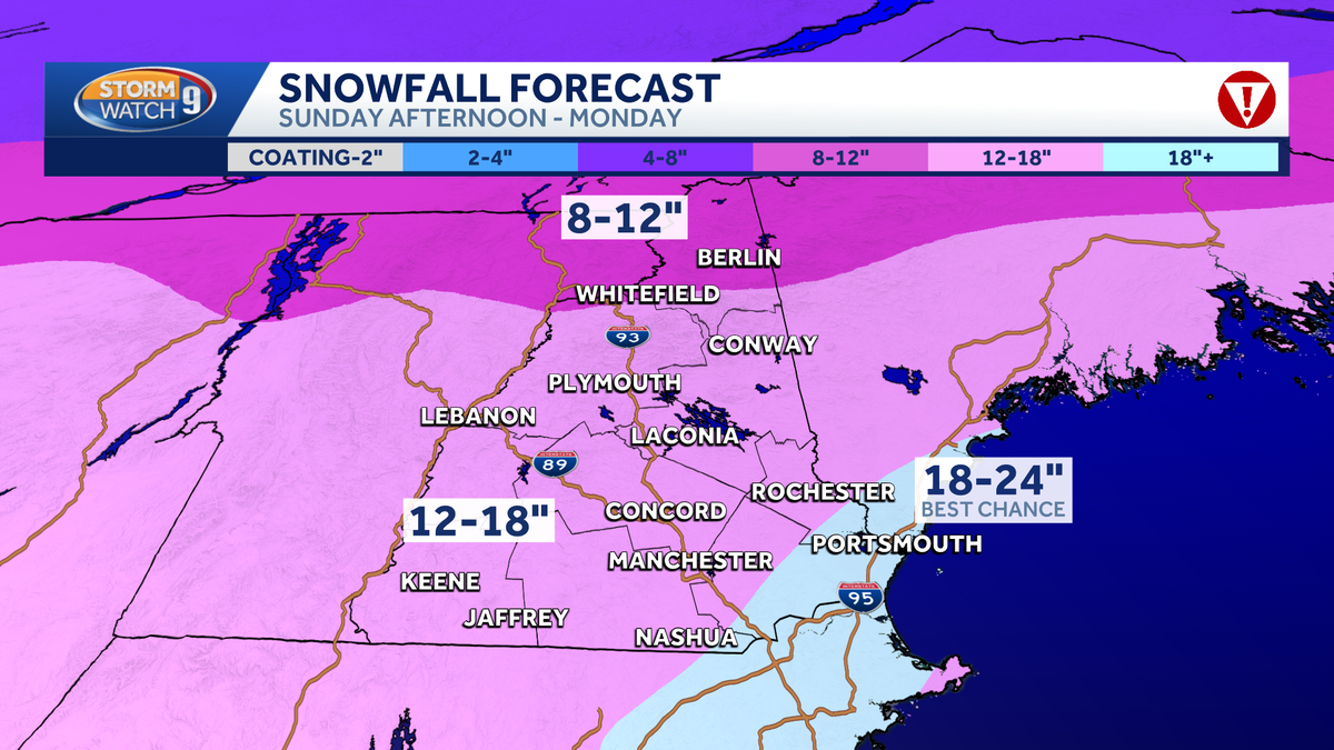 Incoming snowstorm to bring more than a foot of snow to most areas Sunday afternoon through Monday