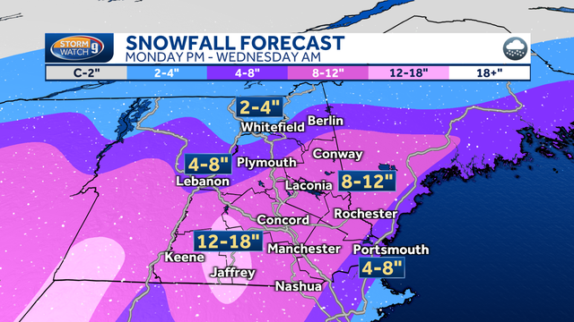 New Hampshire Nor'Easter impacts: Foot of snow possible in parts - Vimarsana News