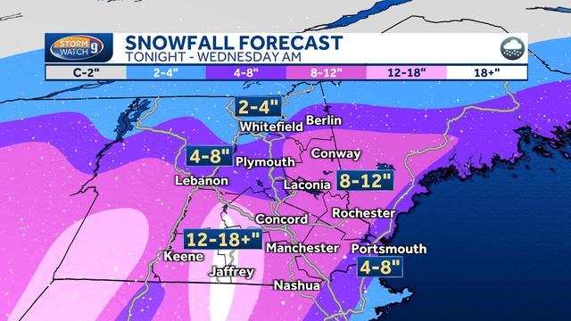 How much snow will fall in NH from nor'easter - Vimarsana News