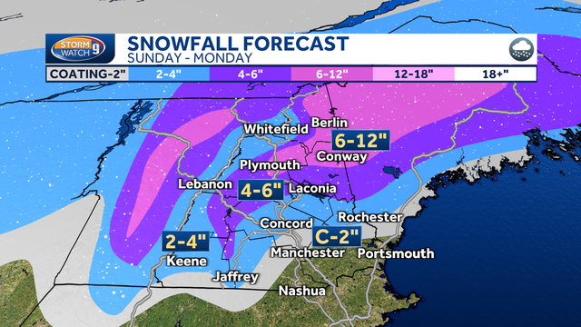 New Hampshire forecast: Plowable snow possible for some - Vimarsana News