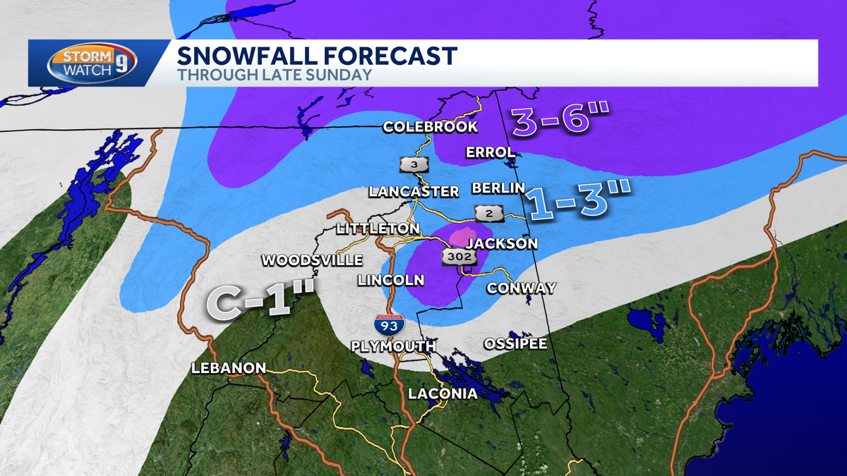 Saturday night system to bring snow, wintry mix, rain to New Hampshire