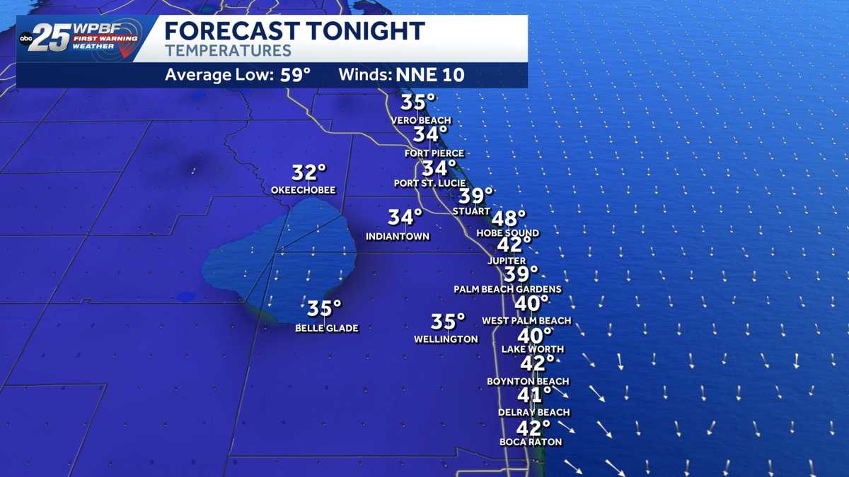 Cold weather and frost advisories issued for South Florida