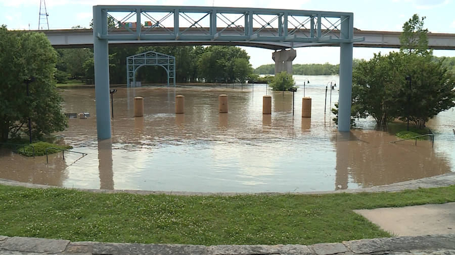 Flooded Fort Smith Amphitheater