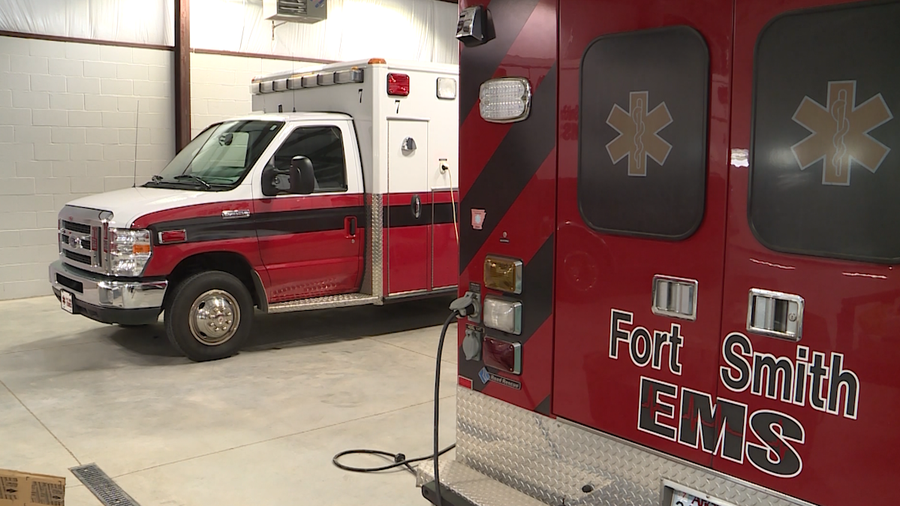 FILE image of Fort Smith EMS vehicles