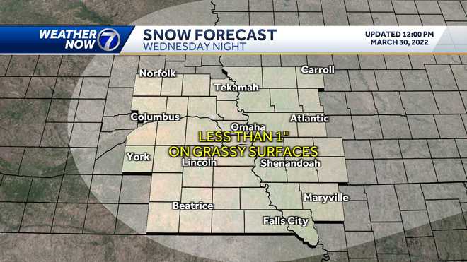 Omaha-area forecast: Spring snow with light accumulation