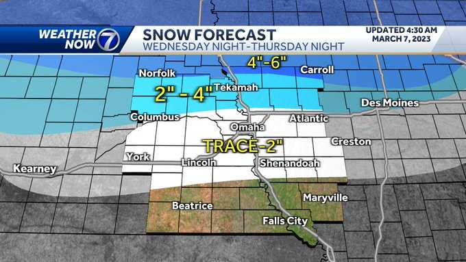 Omaha forecast: Rain, wintry mix for Wednesday, Thursday