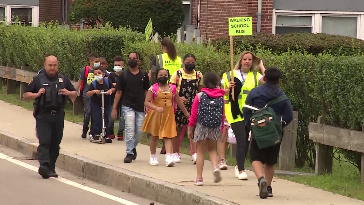 Walking School Bus Framingham Teachers Get Kids To Class