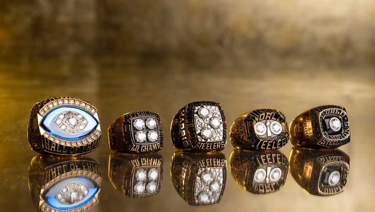 Franco Harris Super Bowl rings at Pittsburgh sports museum