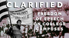 Clarified: Freedom of speech on college campuses