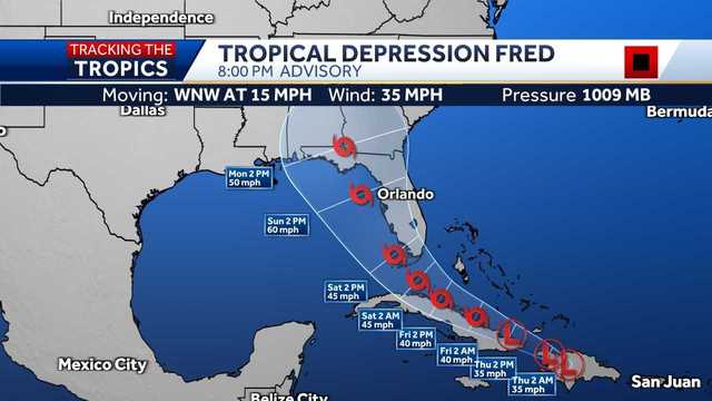 Tropical Storm Fred: Latest advisory - Vimarsana News