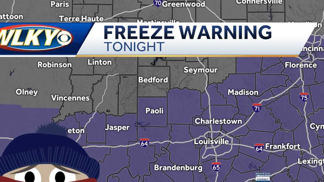 Freeze Warning around Louisville When to expect subfreezing temperatures