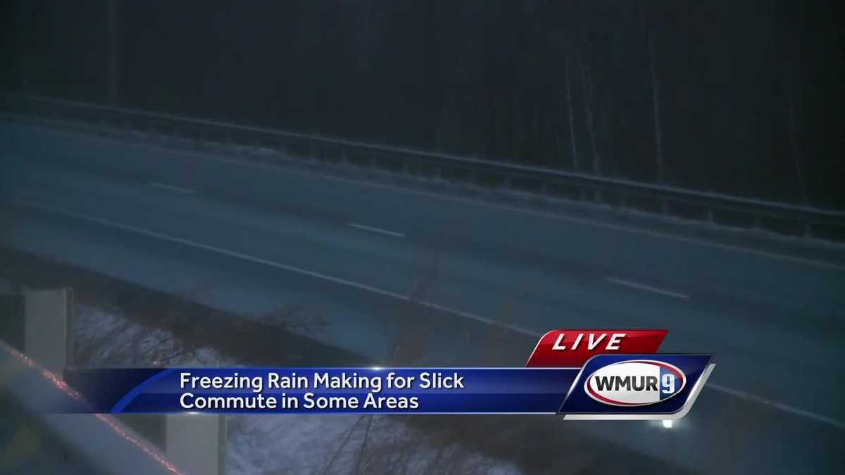 Slick roads lead to crashes on roads north, west of Manchester