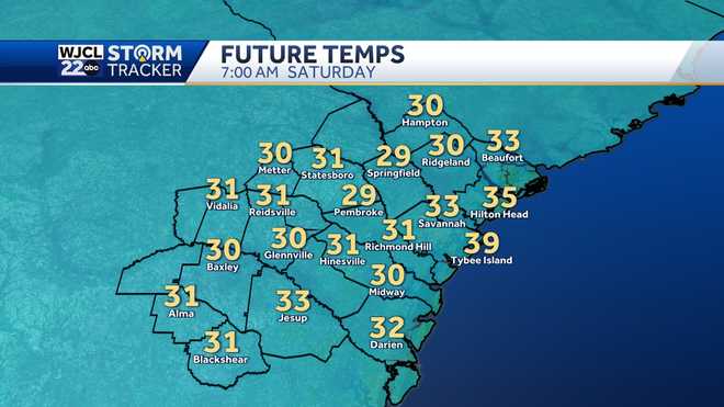 Temperatures below freezing possible