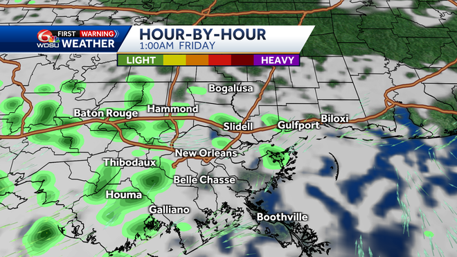 New Orleans weather forecast will it rain tomorrow high temp