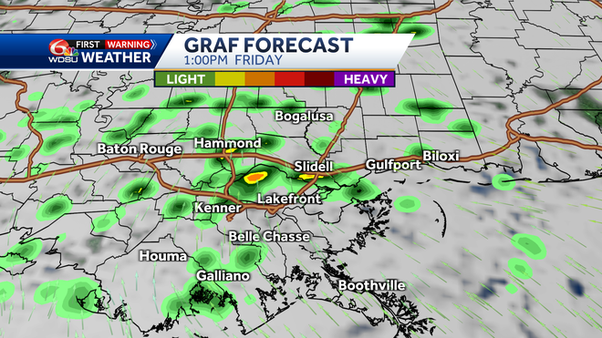 Clouds and rain forecast today, Friday, at 1 p.m