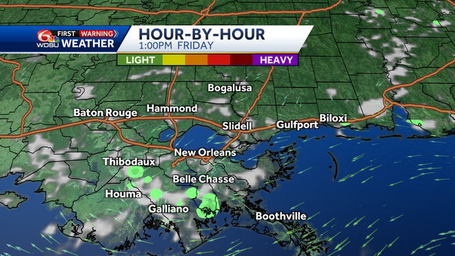 New Orleans weather forecast air quality high temps rain chances