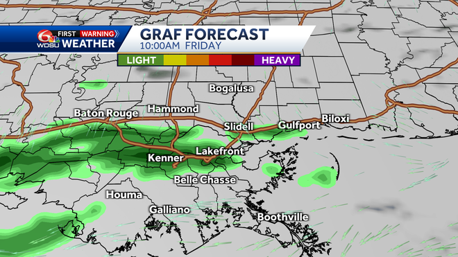 Clouds and rain forecast today, Friday, at 10 am