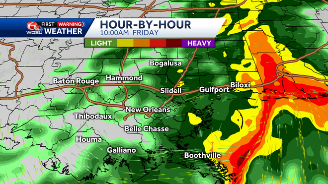 forecast clouds and precip friday 10 am