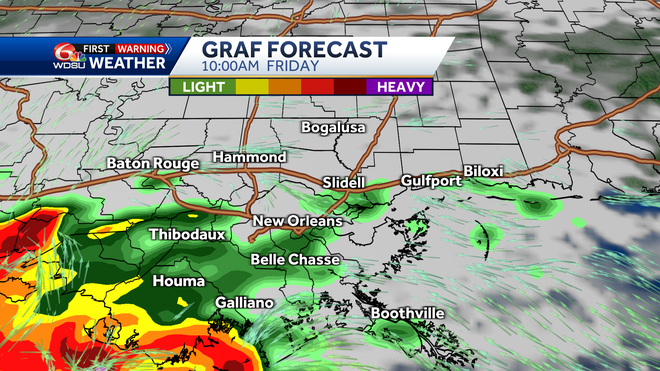 Storm timing forecast for Friday