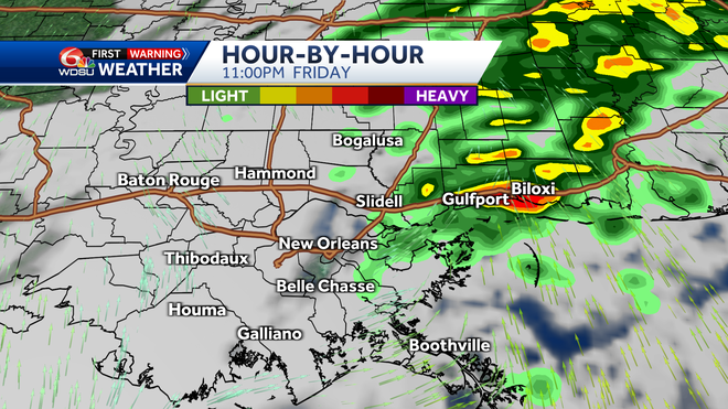 forecast clouds and precip friday 11 pm