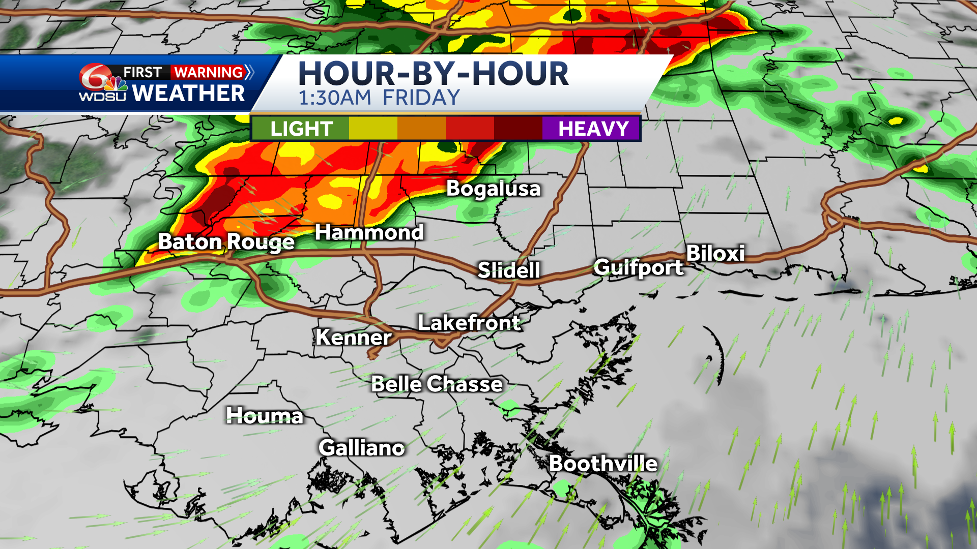 New Orleans Louisiana chance of severe storms, tornado threat - WDSU