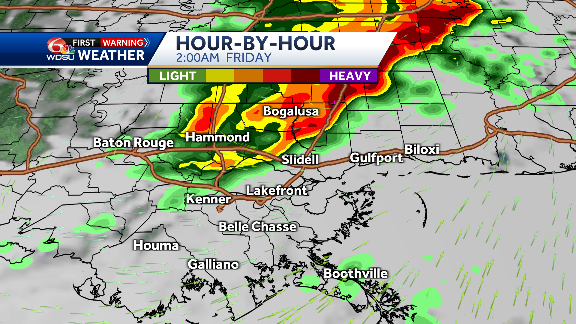 New Orleans Louisiana chance of severe storms, tornado threat - WDSU