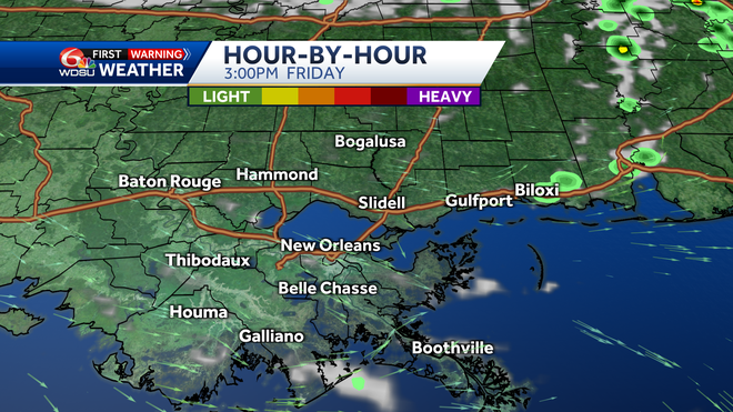 New Orleans weather forecast how hot will it get chance of rain