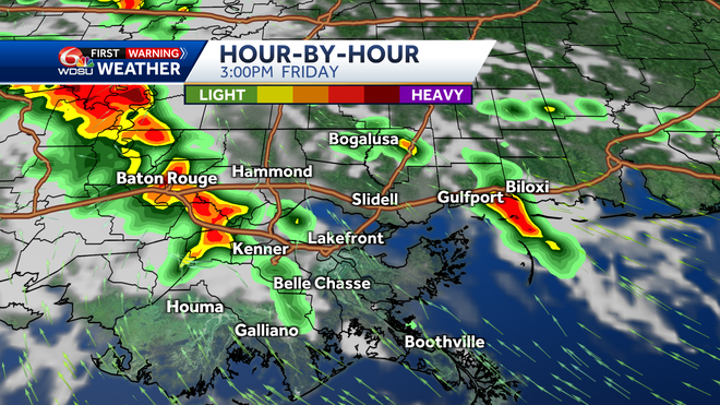 New Orleans weather forecast rain chances high temps rain amounts