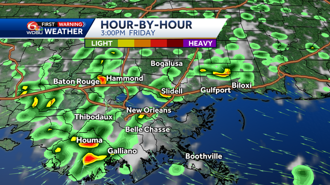 New Orleans weather forecast when will it rain how hot will it be