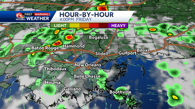 New Orleans weather forecast when will it rain how hot will it be