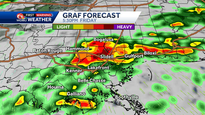 Clouds and rain forecast today, Friday, 5:30 pm