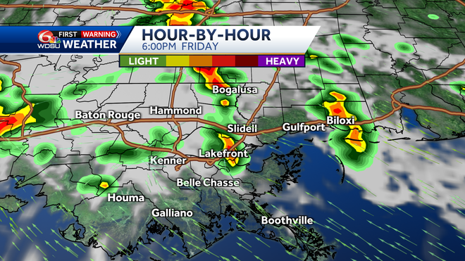 New Orleans weather forecast rain chances high temps rain amounts