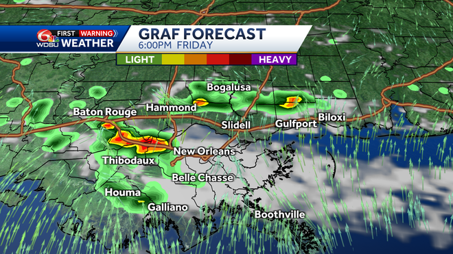 New Orleans weather Memorial Day weekend forecast rain chances
