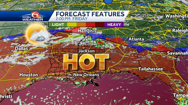 New Orleans heat advisory forecast high temperatures