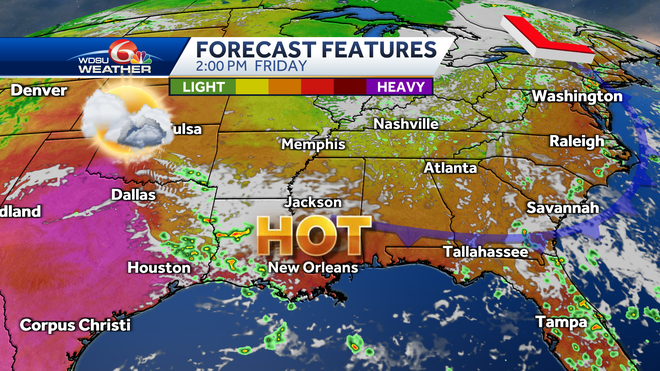 New Orleans forecast heat advisory weather impact day
