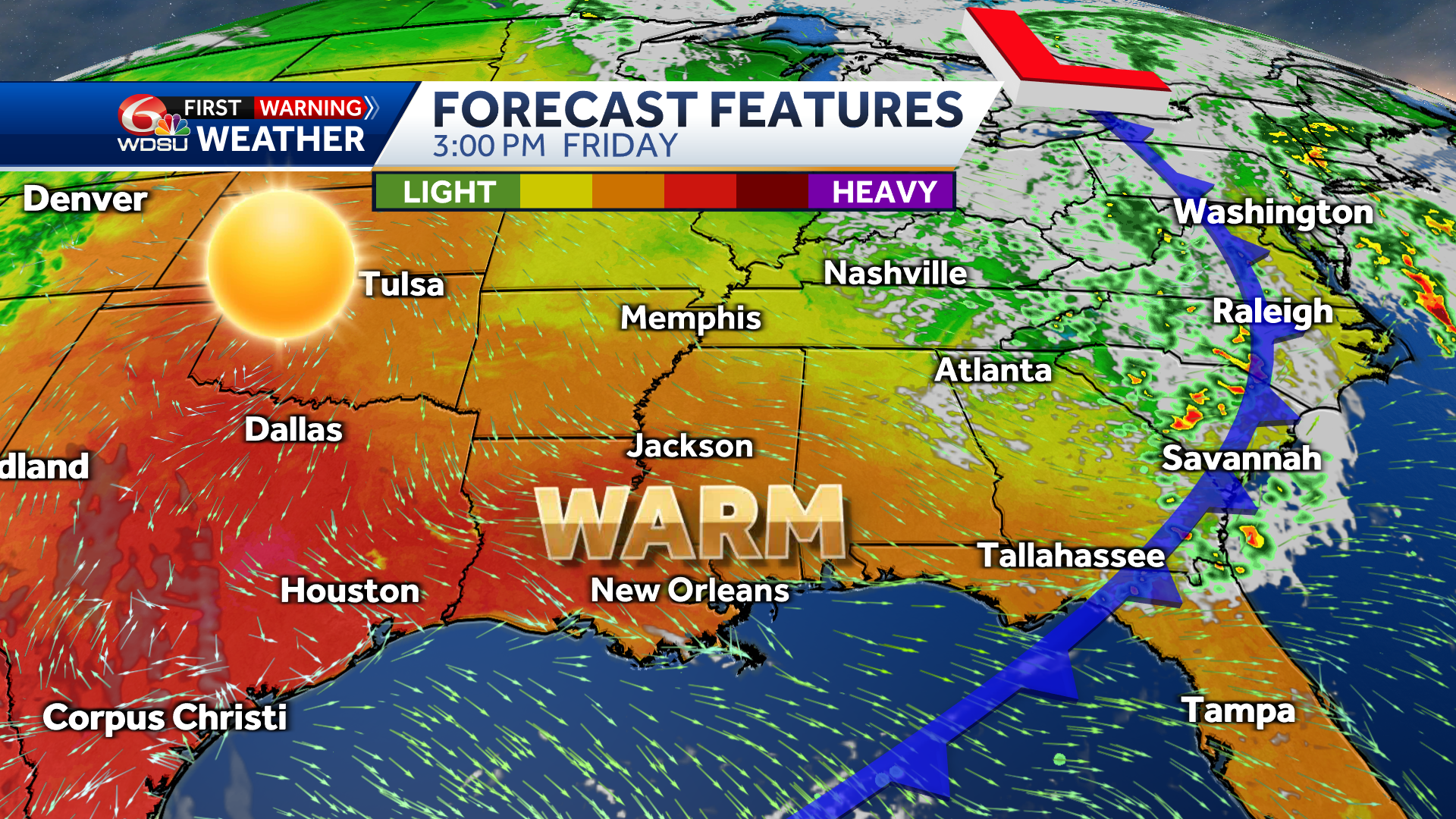 New Orleans Forecast Rain Chances High Temp Low Temp